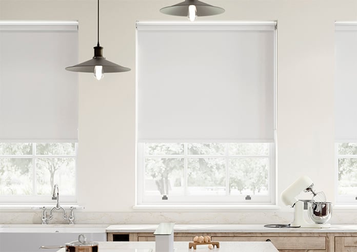 Oceana (Blackout), Moonlit Grey - Motorised Roller Blind - Image 3